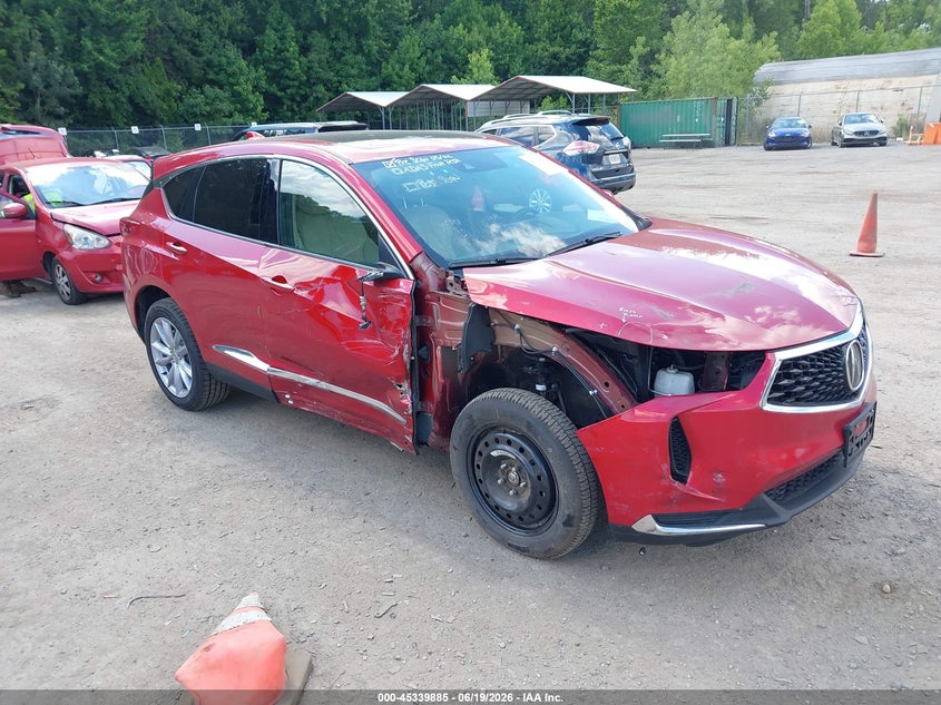 2022 Acura Rdx VIN 5J8TC2H32NL014990 IAAI salvage auction — RIGHT FRONT, Salvage - 75% Or Less (Maryland), sold $8,200 on 2026-08-01 (photo 1)