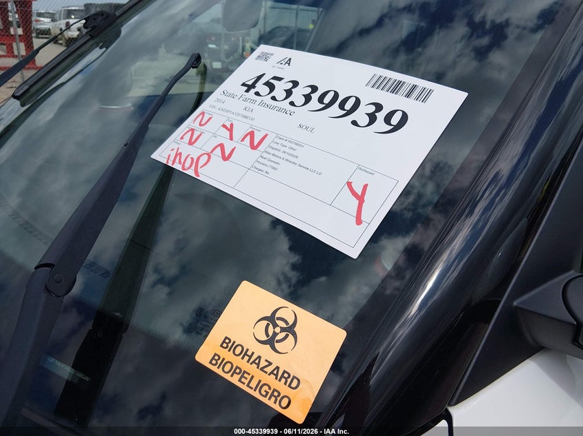 2014 Kia Soul VIN KNDJP3A52E7088530 IAAI salvage auction — HAIL, Salvage (Kansas), sold $975 on 2026-07-10 (photo 7)