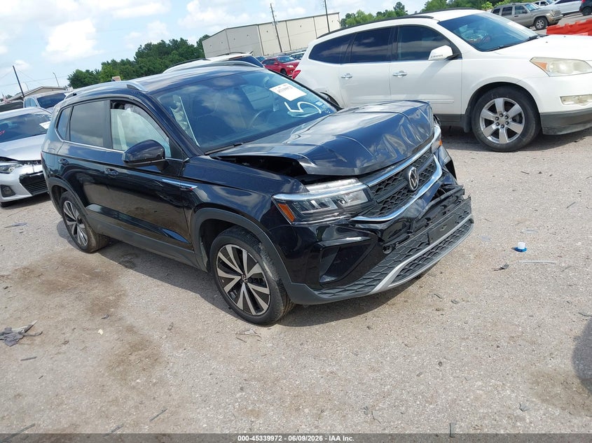 2022 Volkswagen Taos VIN 3VVTX7B28NM058346 IAAI salvage auction — FRONT END, Salvage (Texas), sold $3,600 on 2026-08-01 (photo 1)