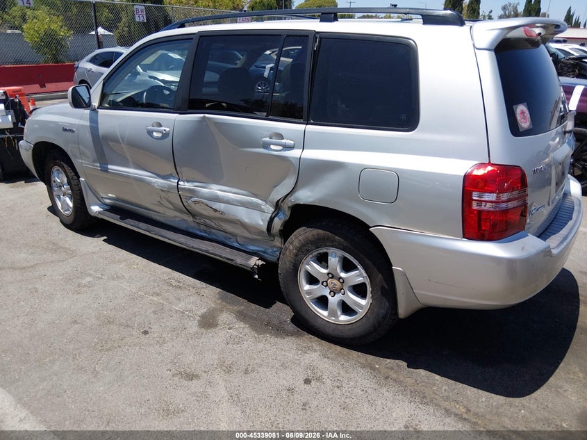 2003 Toyota Highlander VIN JTEHF21A530139366 IAAI salvage auction — SIDE, Salvage (California), sold $200 on 2026-07-18 (photo 3)