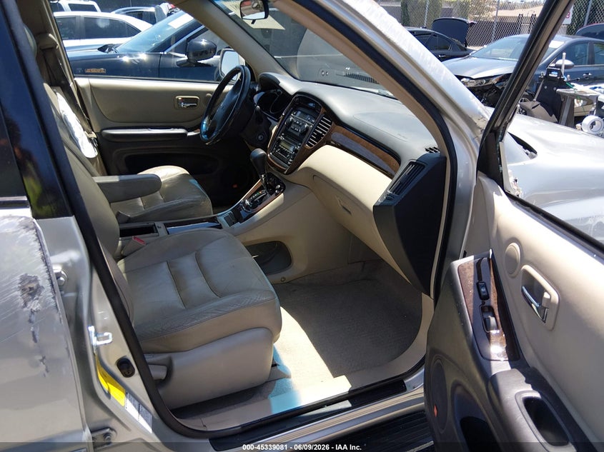2003 Toyota Highlander VIN JTEHF21A530139366 IAAI salvage auction — SIDE, Salvage (California), sold $200 on 2026-07-18 (photo 5)