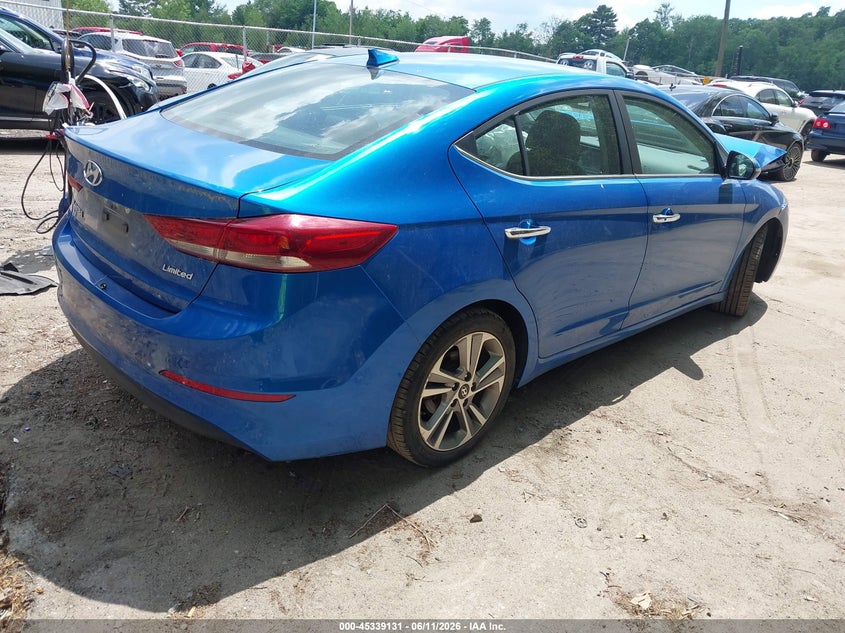 2017 Hyundai Elantra VIN KMHD84LF9HU284259 IAAI salvage auction — FRONT END, Salvage (Rhode Island), sold $1,550 on 2026-07-25 (photo 4)