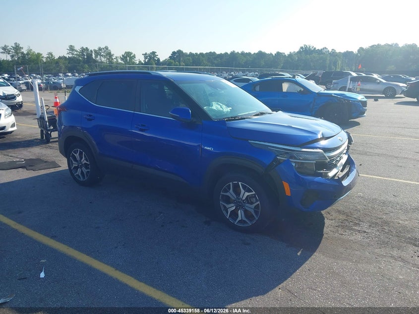 2021 Kia Seltos VIN KNDERCAA6M7209664 IAAI salvage auction — FRONT END, Salvage Title, sold $4,475 on 2026-08-01 (photo 1)