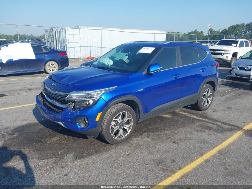 2021 Kia Seltos VIN KNDERCAA6M7209664 IAAI salvage auction — FRONT END, Salvage Title, sold $4,475 on 2026-08-01 (photo 2)