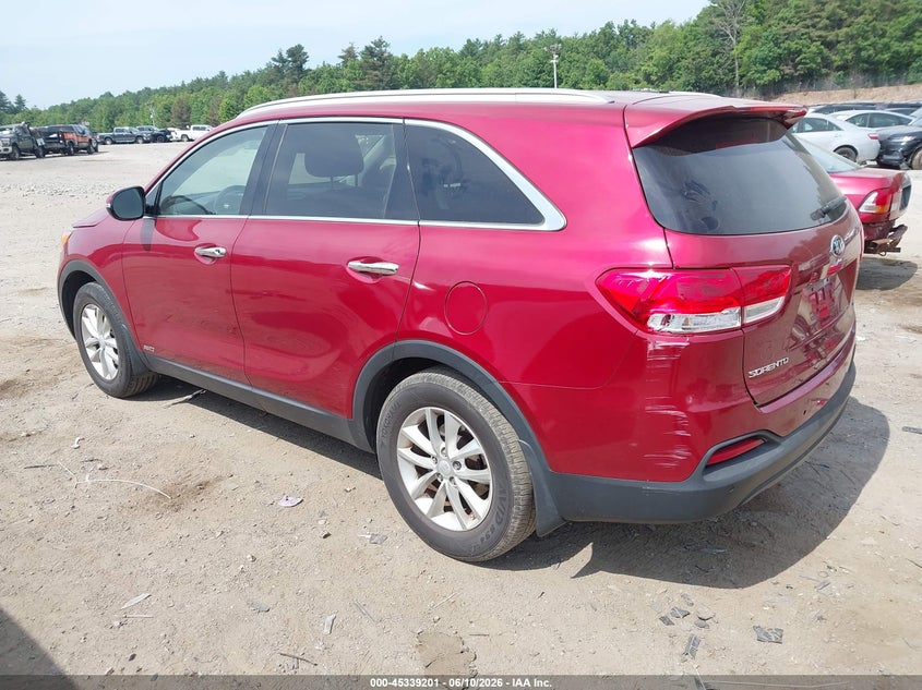 2016 Kia Sorento VIN 5XYPGDA39GG048921 IAAI salvage auction — LEFT REAR, Clear (Massachusetts), sold $950 on 2026-07-10 (photo 3)