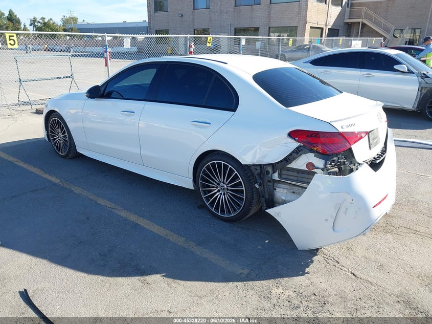 2023 Mercedes-benz C-klasse VIN W1KAF4GB7PR130838 IAAI salvage auction — REAR END, Salvage Title, sold $21,100 on 2026-07-17 (photo 3)
