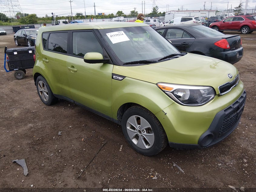 2016 Kia Soul VIN KNDJN2A2XG7830276 IAAI salvage auction — NORMAL WEAR, Original (Ohio), sold $550 on 2026-07-23 (photo 1)