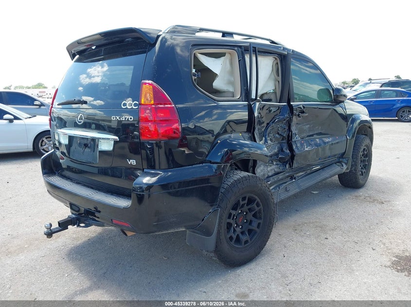 2006 Lexus Gx 470 VIN JTJBT20X460102898 IAAI salvage auction — RIGHT SIDE, Salvage (Texas), sold $2,400 on 2026-07-14 (photo 4)
