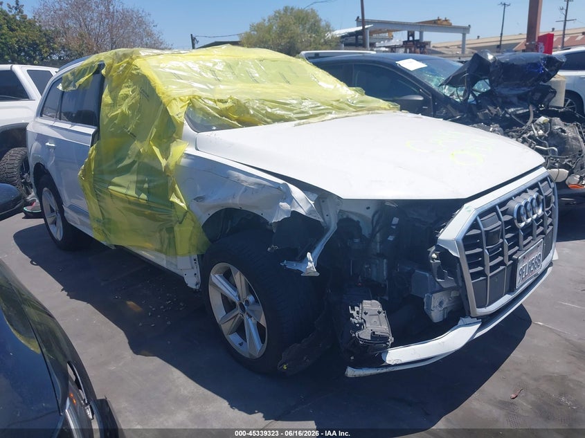 2023 Audi Q7 VIN WA1LCBF76PD006421 IAAI salvage auction — FRONT END, Salvage Title, sold $7,000 on 2026-08-12 (photo 1)