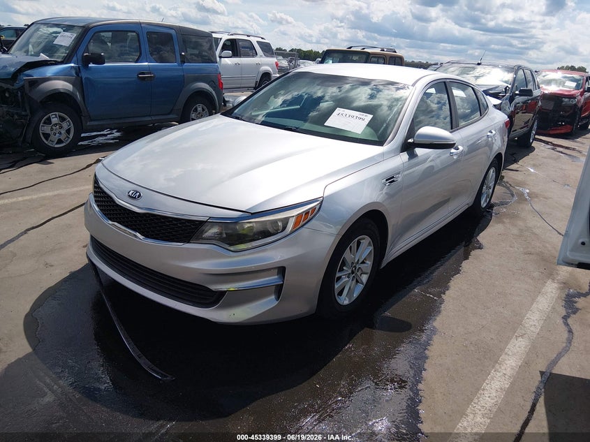 2018 Kia Optima VIN 5XXGT4L38JG186373 IAAI salvage auction — REAR END, Salvage (North Carolina), sold $2,000 on 2026-07-08 (photo 2)