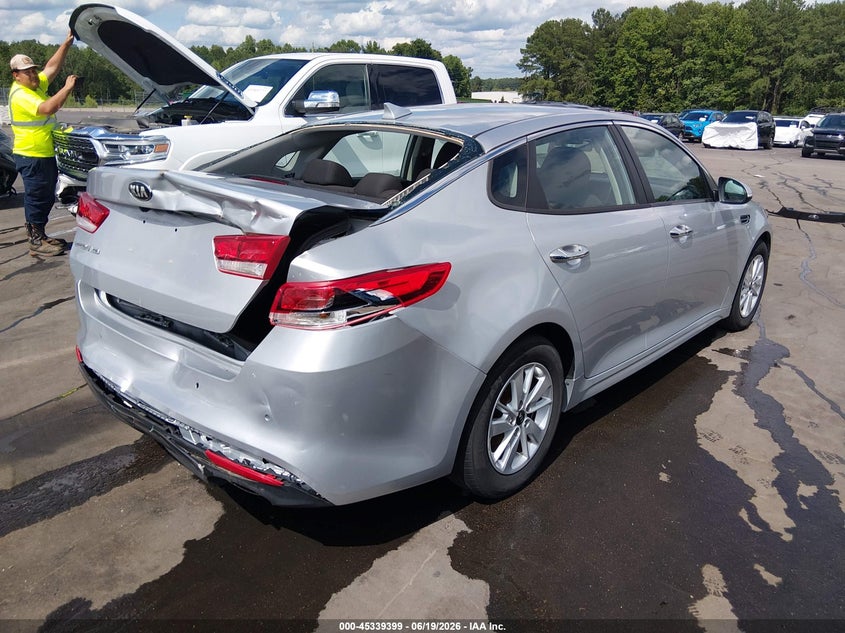 2018 Kia Optima VIN 5XXGT4L38JG186373 IAAI salvage auction — REAR END, Salvage (North Carolina), sold $2,000 on 2026-07-08 (photo 4)