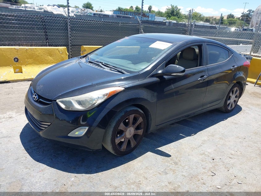 2012 Hyundai Elantra VIN KMHDH4AE8CU209586 IAAI salvage auction — NORMAL WEAR, Clear - Dealer Only (California), sold $375 on 2026-07-09 (photo 2)