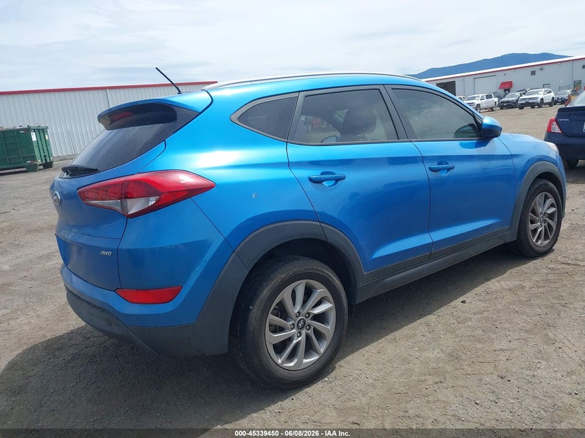 2016 Hyundai Tucson VIN KM8J3CA45GU088282 IAAI salvage auction — NORMAL WEAR, Salvage Title, sold $2,500 on 2026-07-07 (photo 4)