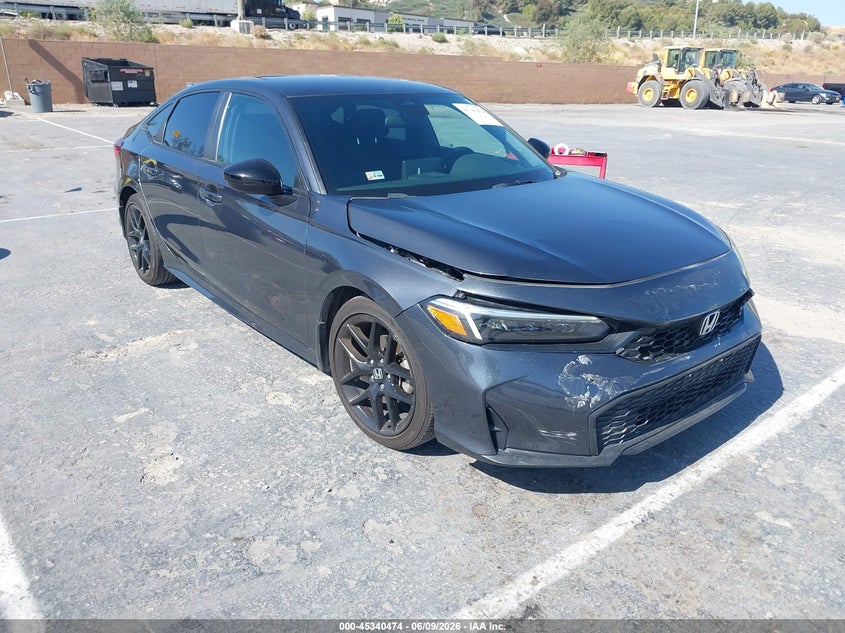 2025 Honda Civic VIN 2HGFE2F59SH530834 IAAI salvage auction — FRONT END, Salvage Title, sold $8,400 on 2026-07-23 (photo 1)