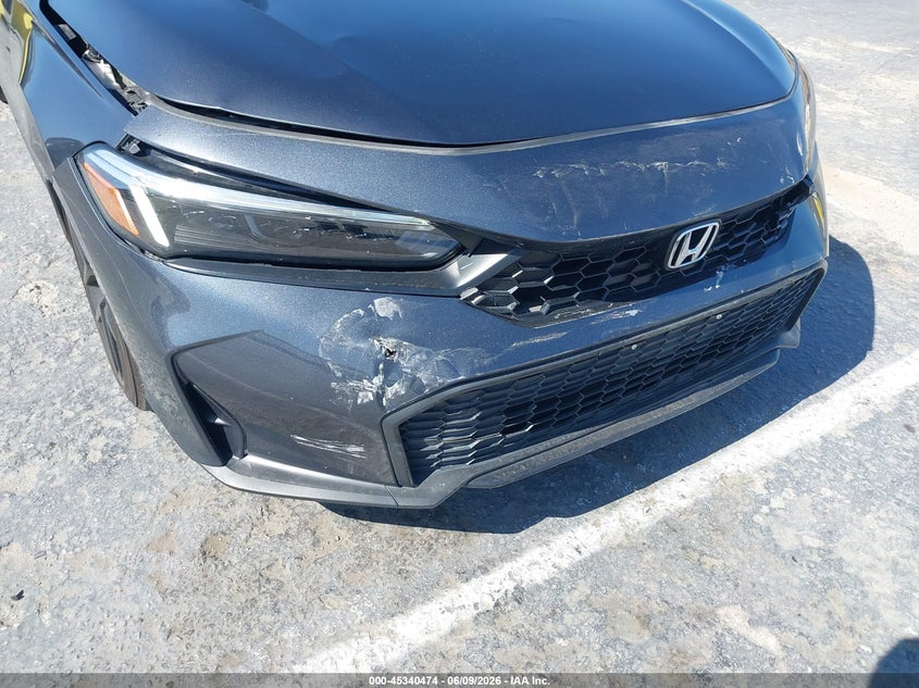 2025 Honda Civic VIN 2HGFE2F59SH530834 IAAI salvage auction — FRONT END, Salvage Title, sold $8,400 on 2026-07-23 (photo 6)