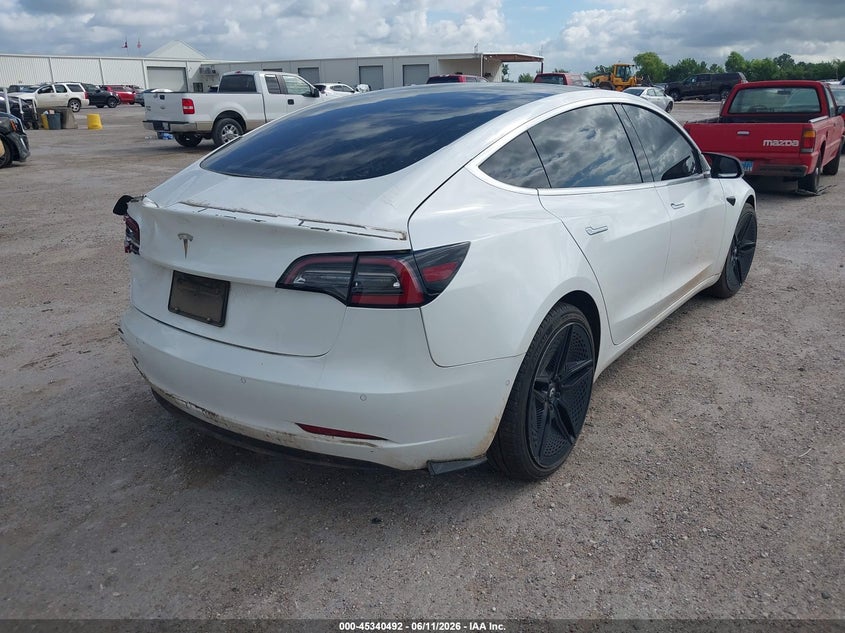 2019 Tesla Model 3 VIN 5YJ3E1EA4KF299955 IAAI salvage auction — LEFT REAR, Salvage (Texas), sold $5,025 on 2026-07-08 (photo 4)