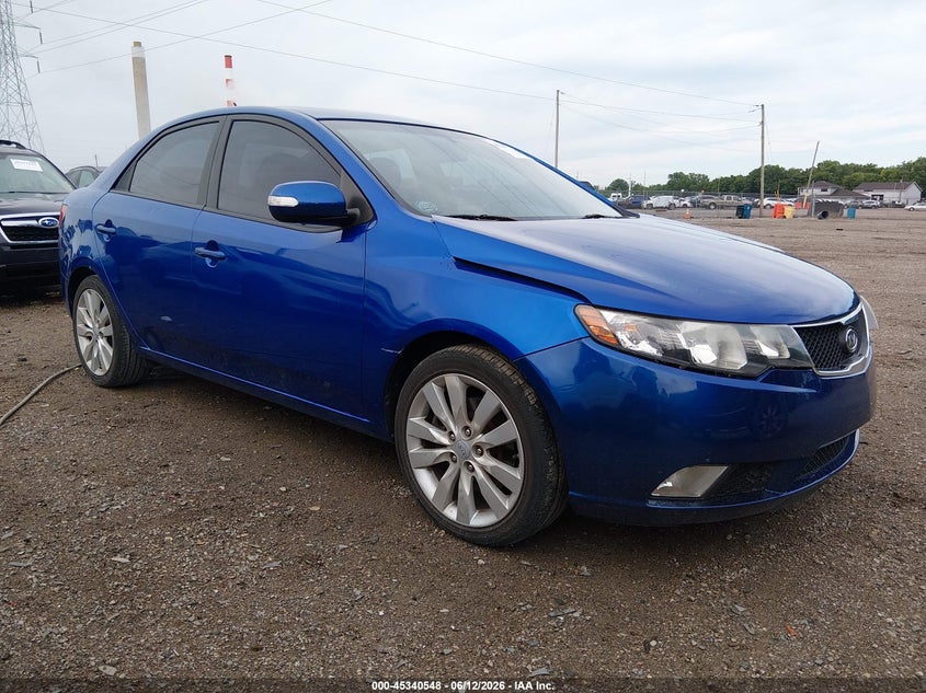 2010 Kia Forte VIN KNAFW4A34A5127070 IAAI salvage auction — LEFT SIDE, Clear (Indiana), sold $625 on 2026-07-12 (photo 1)