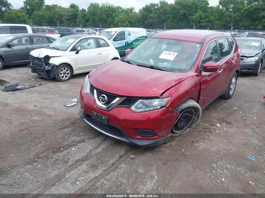 2015 Nissan Rogue VIN KNMAT2MV9FP515110 IAAI salvage auction — LEFT FRONT, Salvage (Illinois), sold $25 on 2026-07-27 (photo 2)