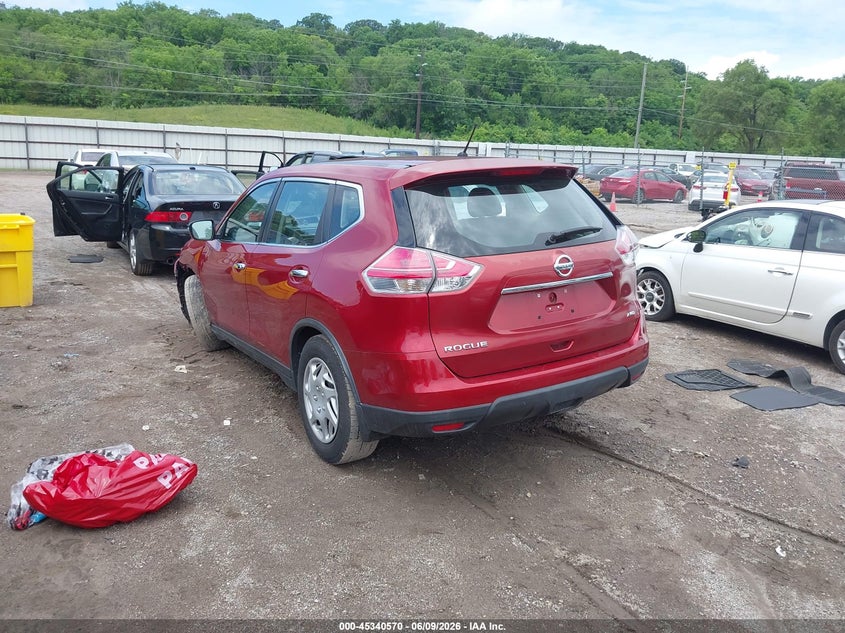 2015 Nissan Rogue VIN KNMAT2MV9FP515110 IAAI salvage auction — LEFT FRONT, Salvage (Illinois), sold $25 on 2026-07-27 (photo 3)