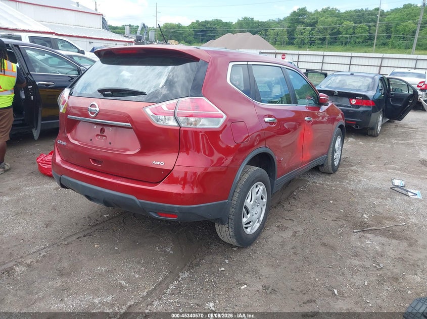 2015 Nissan Rogue VIN KNMAT2MV9FP515110 IAAI salvage auction — LEFT FRONT, Salvage (Illinois), sold $25 on 2026-07-27 (photo 4)