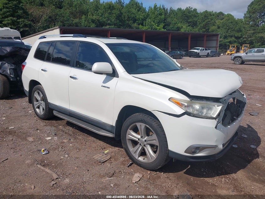 2013 Toyota Highlander VIN 5TDYK3EH3DS133321 IAAI salvage auction — FRONT END, Salvage (Alabama), sold $3,200 on 2026-07-29 (photo 1)