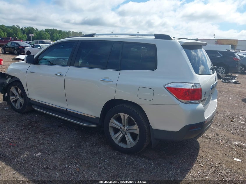 2013 Toyota Highlander VIN 5TDYK3EH3DS133321 IAAI salvage auction — FRONT END, Salvage (Alabama), sold $3,200 on 2026-07-29 (photo 3)
