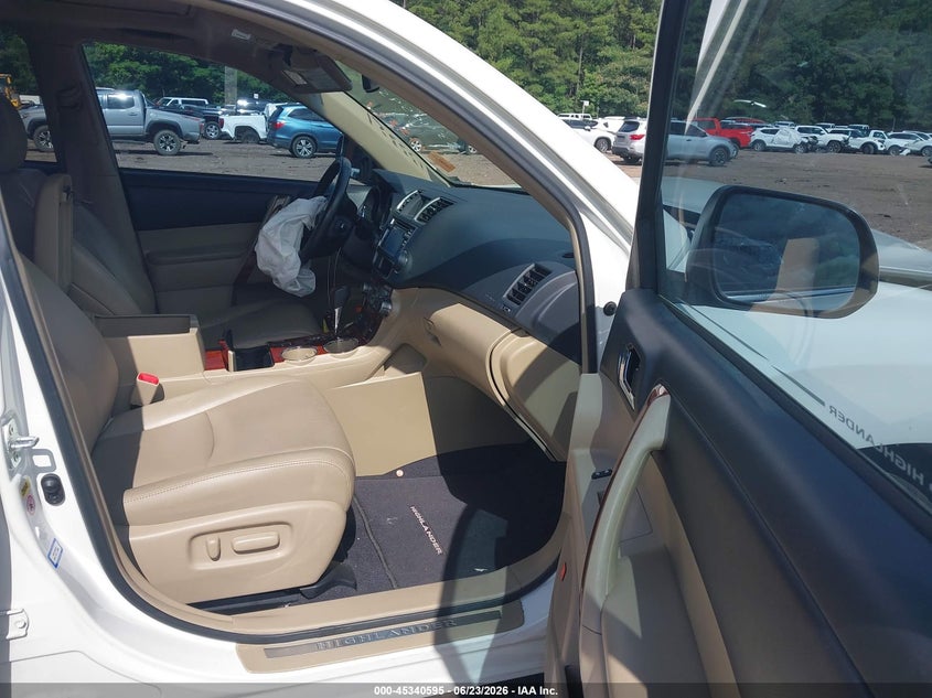 2013 Toyota Highlander VIN 5TDYK3EH3DS133321 IAAI salvage auction — FRONT END, Salvage (Alabama), sold $3,200 on 2026-07-29 (photo 5)