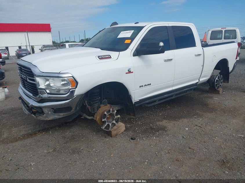 2019 Ram 2500 VIN 3C6UR5DL9KG620912 IAAI salvage auction — WATER/FLOOD, Salvage Title, sold $6,700 on 2026-07-29 (photo 2)