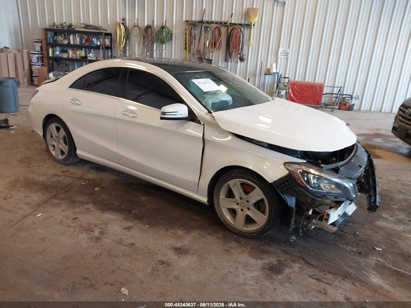2018 Mercedes-benz Cla-klasse VIN WDDSJ4GB7JN593256 IAAI salvage auction — FRONT & REAR, Clear (Michigan), sold $1,400 on 2026-08-04 (photo 1)
