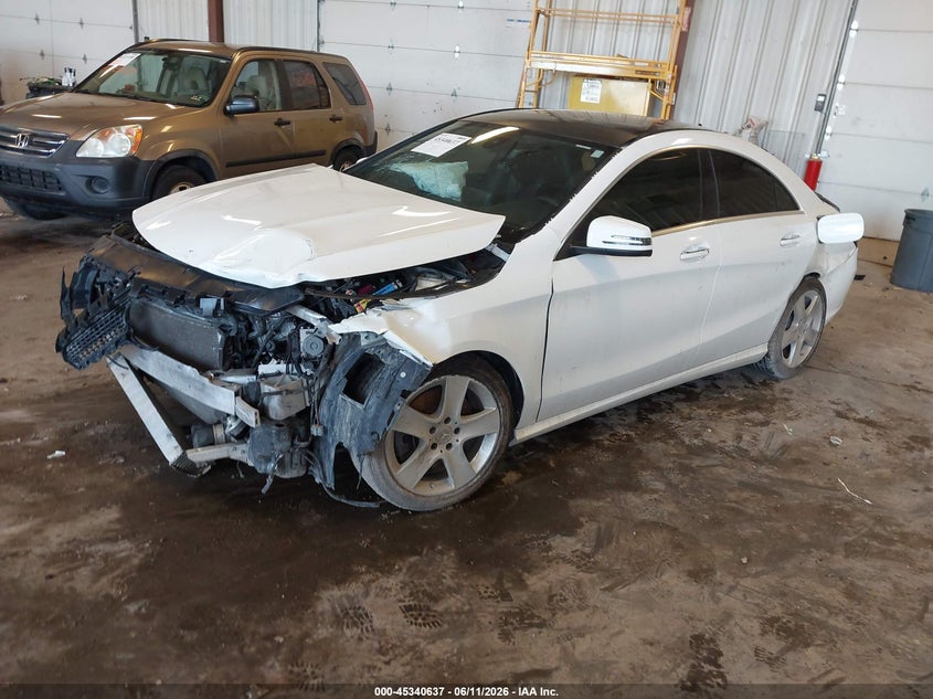 2018 Mercedes-benz Cla-klasse VIN WDDSJ4GB7JN593256 IAAI salvage auction — FRONT & REAR, Clear (Michigan), sold $1,400 on 2026-08-04 (photo 2)