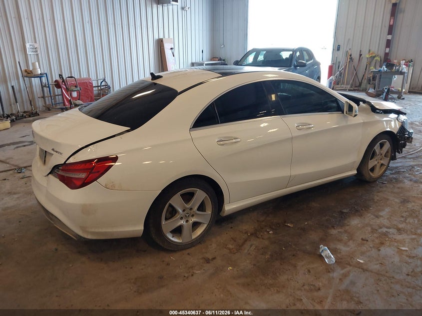 2018 Mercedes-benz Cla-klasse VIN WDDSJ4GB7JN593256 IAAI salvage auction — FRONT & REAR, Clear (Michigan), sold $1,400 on 2026-08-04 (photo 4)
