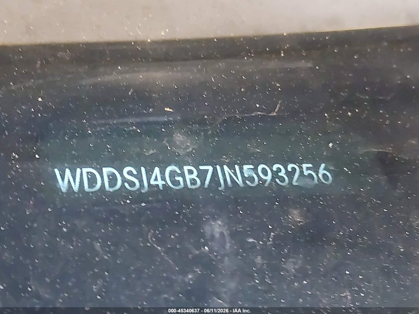 2018 Mercedes-benz Cla-klasse VIN WDDSJ4GB7JN593256 IAAI salvage auction — FRONT & REAR, Clear (Michigan), sold $1,400 on 2026-08-04 (photo 9)