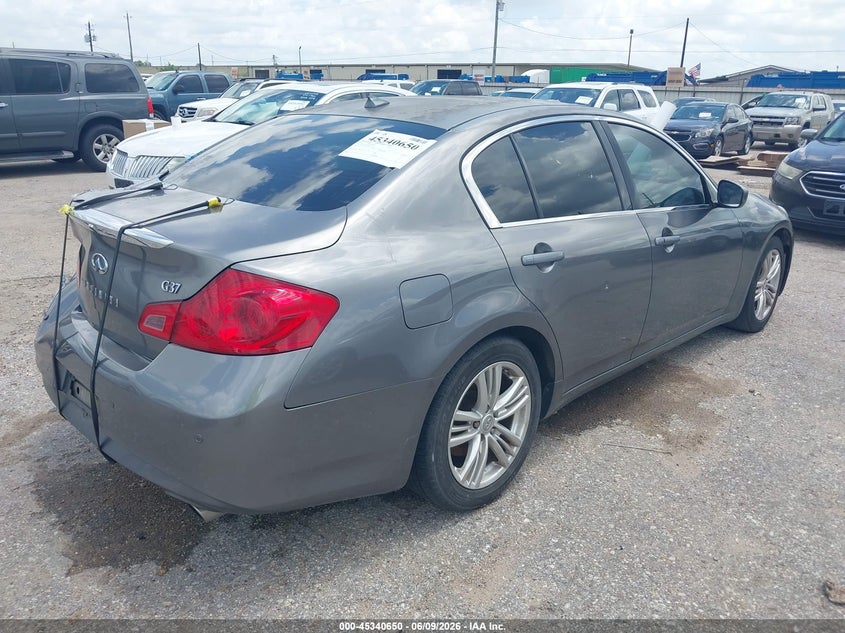 2013 Infiniti G37 VIN JN1CV6AP7DM723147 IAAI salvage auction — REAR END, Original (Texas), sold $475 on 2026-07-22 (photo 4)