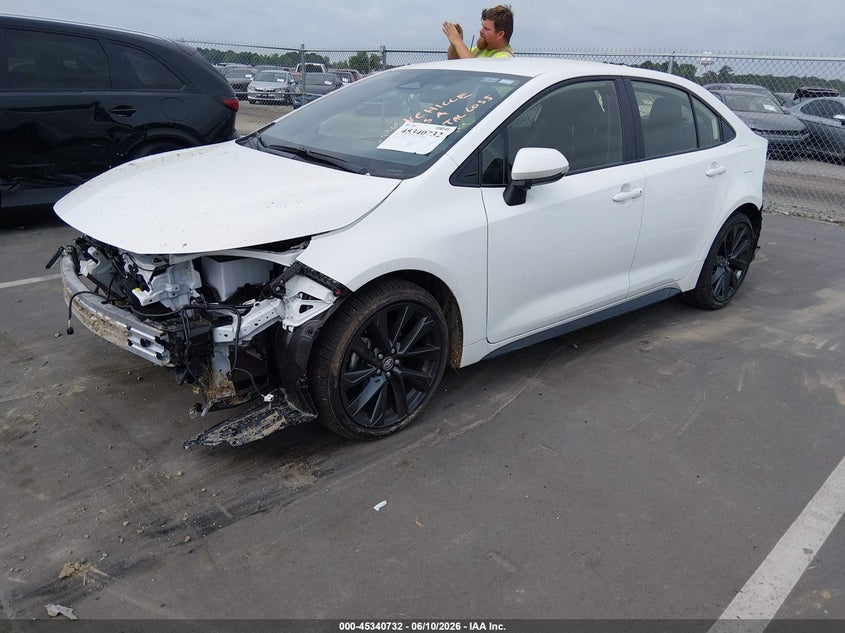 2026 Toyota Corolla VIN JTDBCMFE1T3131015 IAAI salvage auction — FRONT & REAR, Salvage Title, sold $8,100 on 2026-07-22 (photo 2)