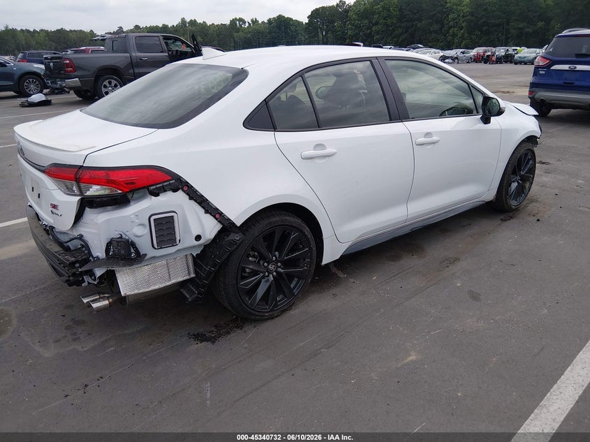 2026 Toyota Corolla VIN JTDBCMFE1T3131015 IAAI salvage auction — FRONT & REAR, Salvage Title, sold $8,100 on 2026-07-22 (photo 4)