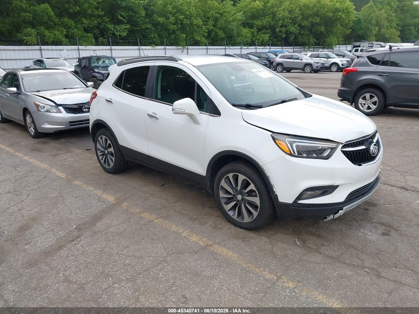 2020 Buick Encore VIN KL4CJGSB0LB043628 IAAI salvage auction — FRONT END, Clear (Michigan), sold $5,100 on 2026-07-27 (photo 1)