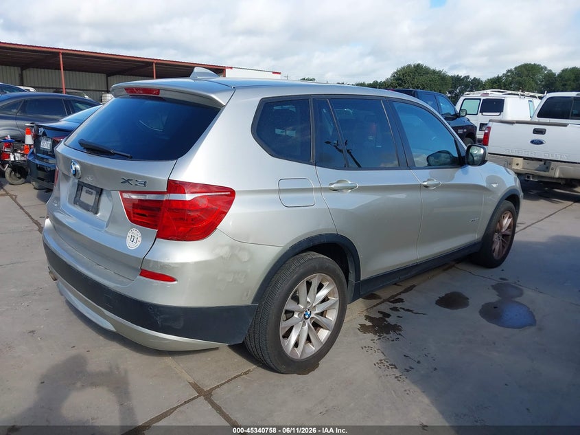 2013 BMW X3 VIN 5UXWX9C56D0A14378 IAAI salvage auction — NORMAL WEAR, Original (Texas), sold $400 on 2026-07-14 (photo 4)