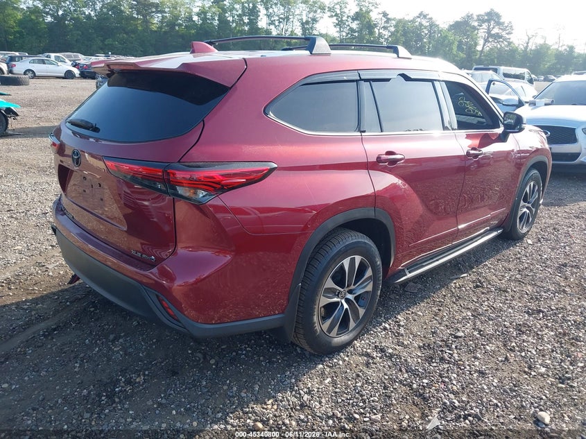 2021 Toyota Highlander VIN 5TDHZRBH7MS078245 IAAI salvage auction — REAR END, Mv-907A (New York), sold $15,650 on 2026-07-07 (photo 4)