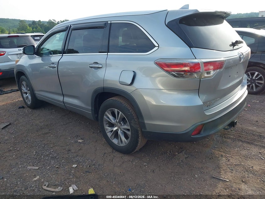2015 Toyota Highlander VIN 5TDKKRFH5FS106163 IAAI salvage auction — FRONT END, Salvage (Alabama), sold $7,175 on 2026-07-08 (photo 3)