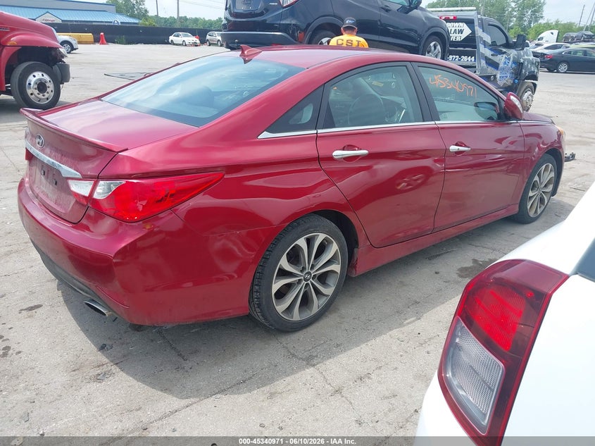 2014 Hyundai Sonata VIN 5NPEC4AC6EH834359 IAAI salvage auction — NORMAL WEAR, Salvage Title, sold $875 on 2026-07-07 (photo 4)