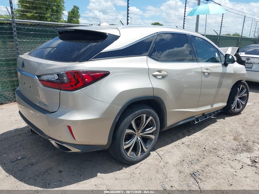 2016 Lexus Rx VIN 2T2ZZMCA6GC025313 IAAI salvage auction — FRONT & REAR, Salvage (Texas), sold $8,750 on 2026-08-24 (photo 4)