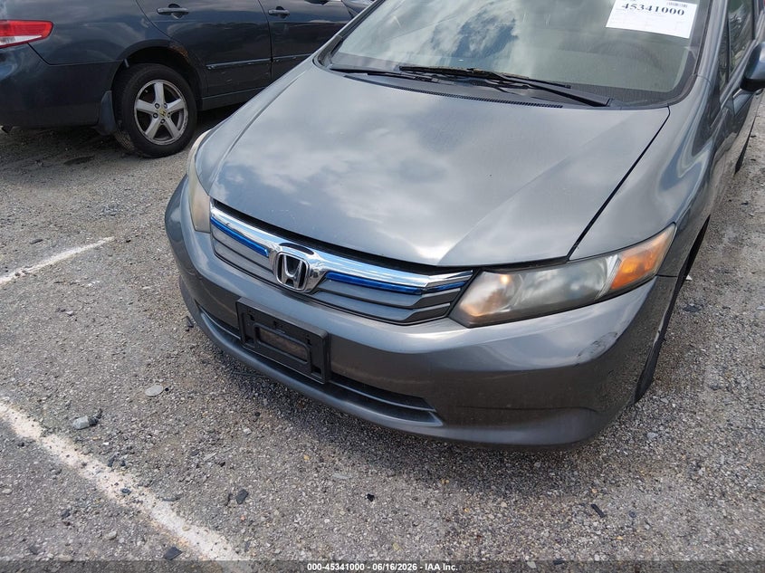 2012 Honda Civic VIN JHMFB4F36CS002517 IAAI salvage auction — NORMAL WEAR, Original (Kentucky), sold $775 on 2026-07-29 (photo 6)
