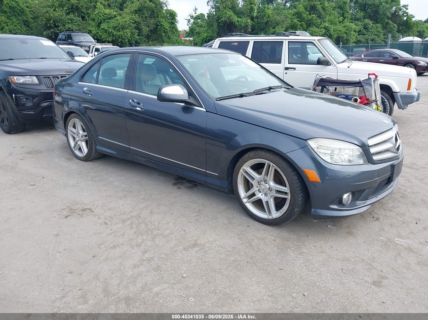 2009 Mercedes-benz C class VIN WDDGF54X59R080010 IAAI salvage auction — NORMAL WEAR, Clear (Maryland), sold $1,275 on 2026-07-09 (photo 1)