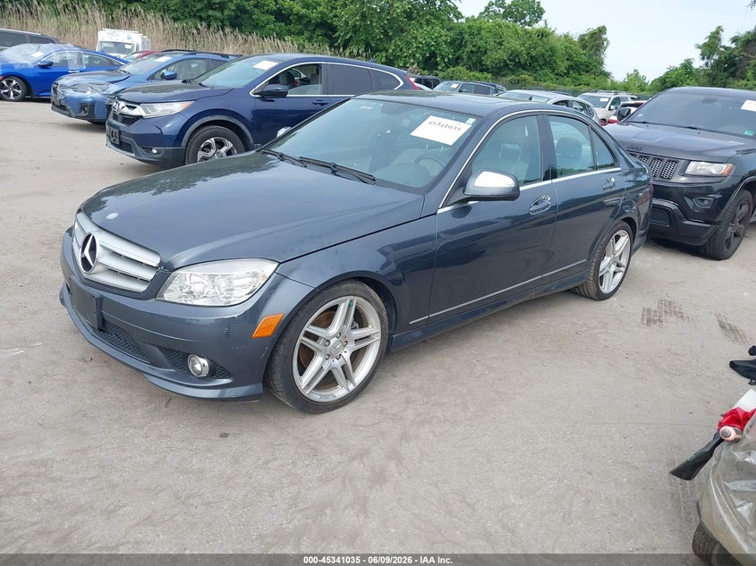 2009 Mercedes-benz C class VIN WDDGF54X59R080010 IAAI salvage auction — NORMAL WEAR, Clear (Maryland), sold $1,275 on 2026-07-09 (photo 2)