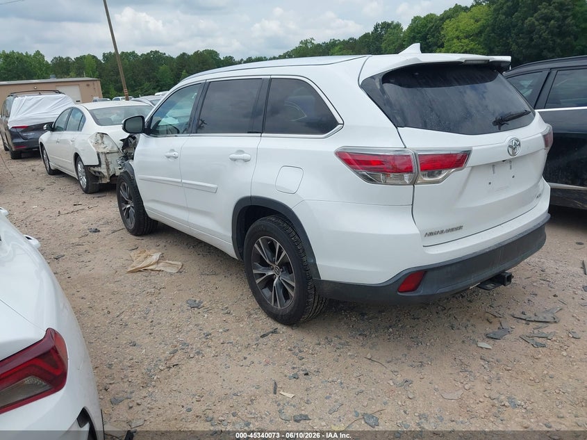 2016 Toyota Highlander VIN 5TDKKRFH3GS138241 IAAI salvage auction — FRONT END, Salvage Title, sold $7,000 on 2026-07-31 (photo 3)