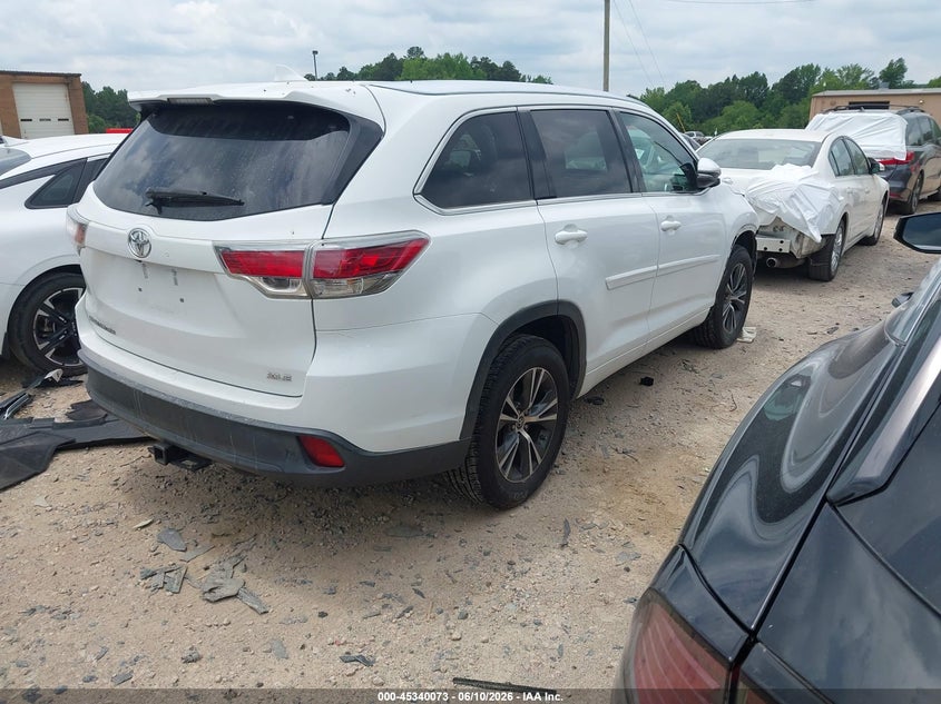 2016 Toyota Highlander VIN 5TDKKRFH3GS138241 IAAI salvage auction — FRONT END, Salvage Title, sold $7,000 on 2026-07-31 (photo 4)