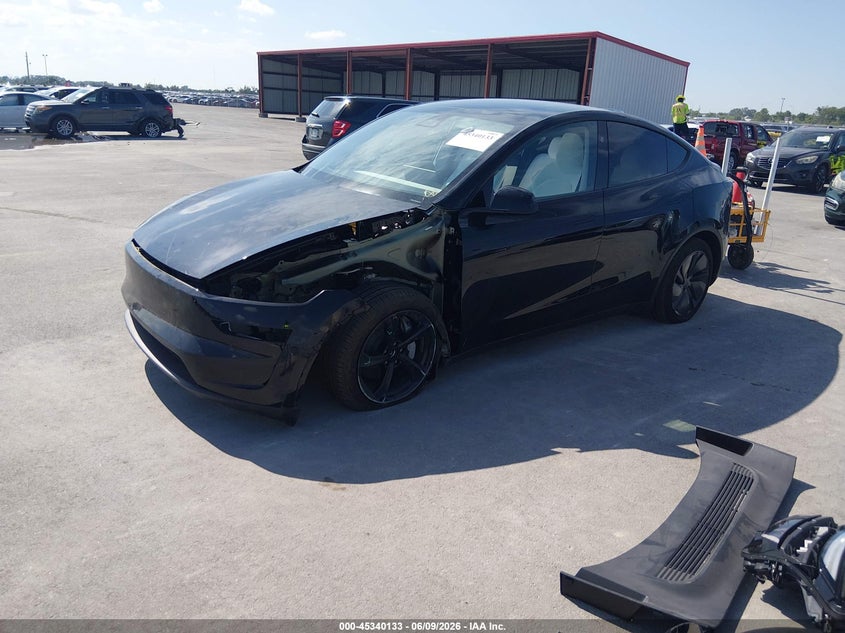 2026 Tesla Model y VIN 7SAYGDEE7TA622045 IAAI salvage auction — LEFT FRONT, Salvage (Illinois), sold $27,000 on 2026-07-23 (photo 2)