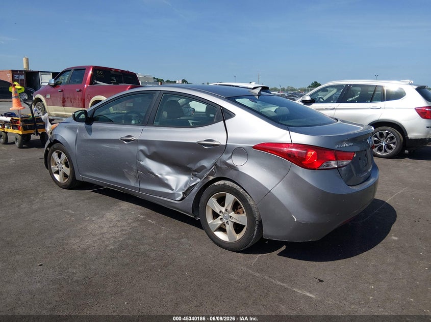 2013 Hyundai Elantra VIN KMHDH4AE0DU719092 IAAI salvage auction — LEFT REAR, Salvage Title, sold $425 on 2026-07-21 (photo 3)