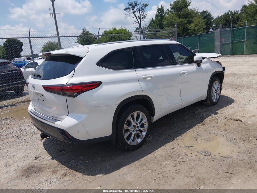 2022 Toyota Highlander VIN 5TDDZRBH0NS216658 IAAI salvage auction — FRONT END, Salvage (Kentucky), sold $14,700 on 2026-07-31 (photo 4)