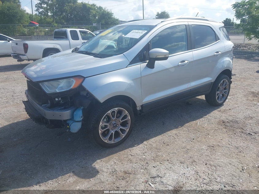 2019 Ford Ecosport VIN MAJ6S3KL9KC293904 IAAI salvage auction — FRONT & REAR, Rebuildable (Florida), sold $1,000 on 2026-07-30 (photo 2)
